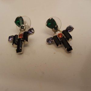 Joomi Lim colorful crystal earrings (wear 2 ways!)